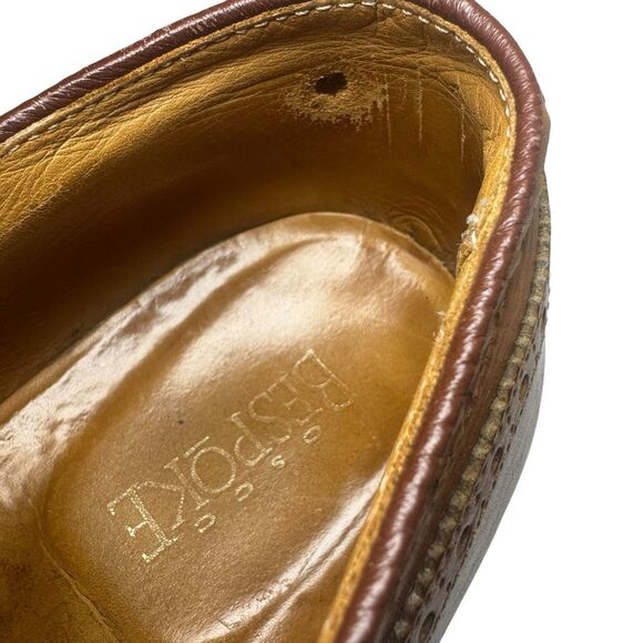 Vtg ALDEN 911 Medallion Tip Calfskin Leather Shoes Oxfords Size 11 D